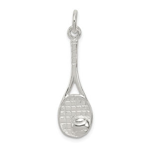 Million Charms 925 Sterling Silver Tennis Racquet Necklace Charm Pendant